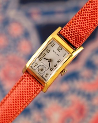 Glycine Art Deco Manual-Wind Tank Vintage Wristwatch