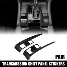 1pair Gear Boots Trims Auto Shift Panel Stickers For Honda Civic 2016-2021