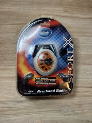 GPX Sport X Armband Radio Digital Tune AM/FM Stereo Radio Water Resistant