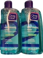 2 x Clean & Clear Deep Cleaning Astringent #2 Sensitive Skin 8 Fl oz OLD FORMULA