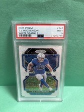 2021 Panini Prizm - T.J. Hockenson #147 White Sparkle Prizm