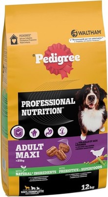 PEDIGREE Professional Nutrition Adult Max mit Geflügel und Gemüse für Hunde 12kg