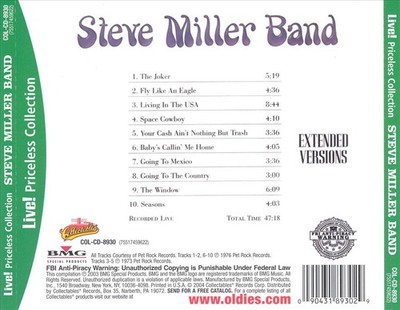 STEVE MILLER (GUITAR) - EXTENDED VERSIONS NEW CD
