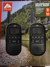 Ozark Trail 2 Way Walkie Talkie IPX4 22 Channel Green 2 Pack Weatherproof
