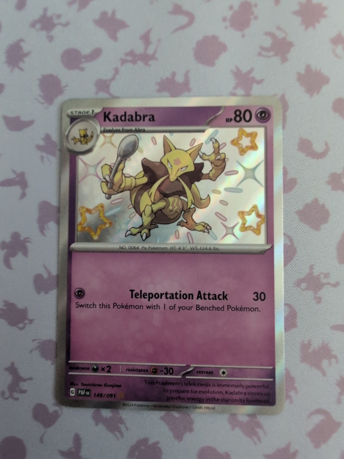Kadabra 149/091 Sv: Paldean Fates Holo