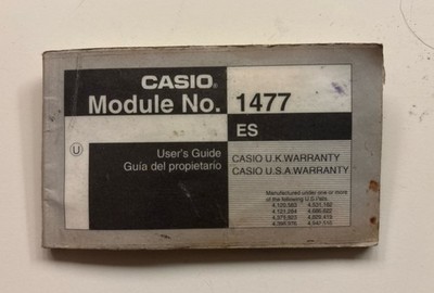 Vintage Casio Watch Module #1477 Users Guide