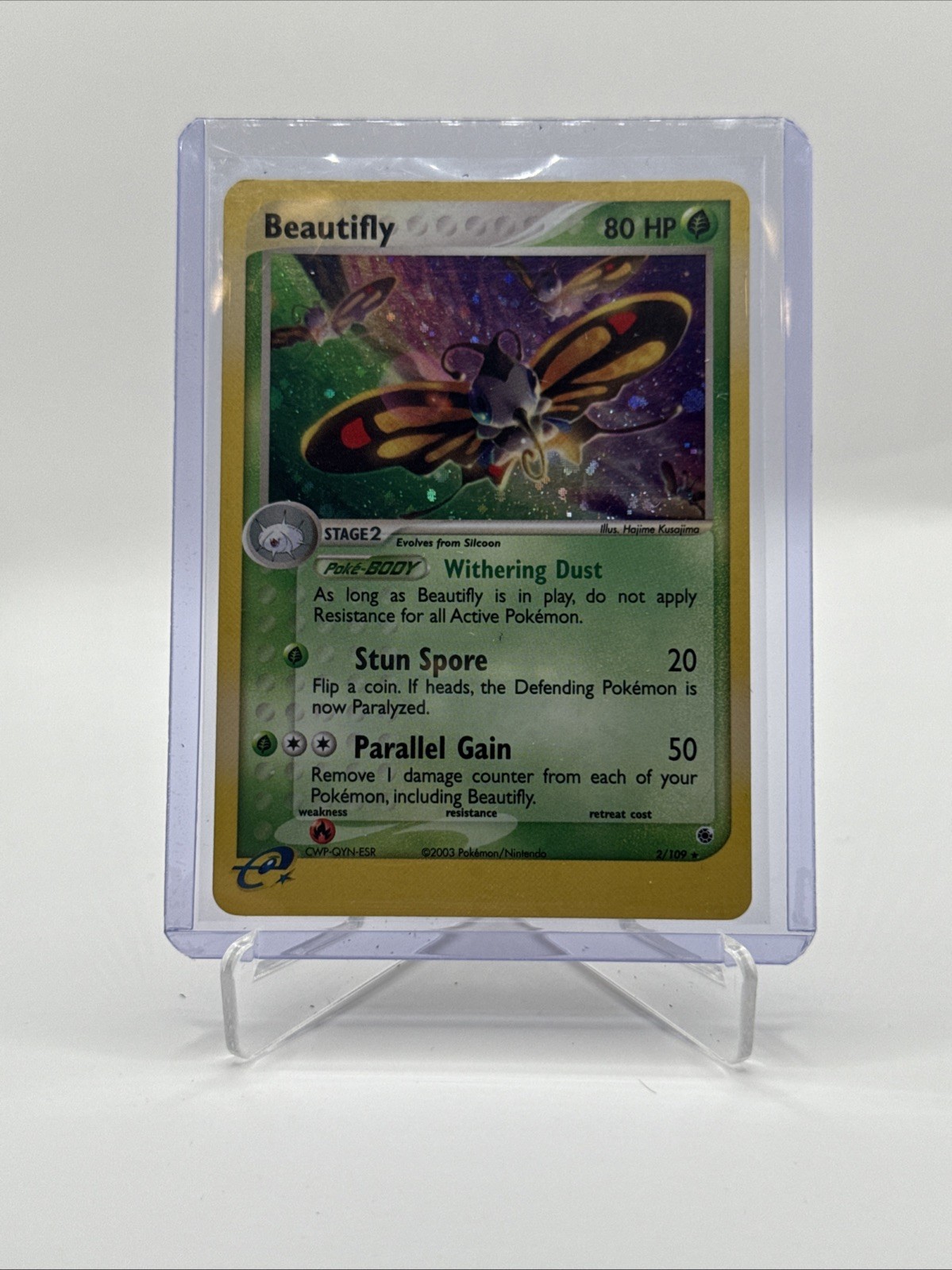 Beautifly 2/109 Holo Rare Pokémon 2003 EX Ruby & Sapphire NM