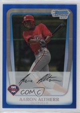 2011 Bowman Chrome Prospects Blue Refractor 36/150 Aaron Altherr #BCP112 7fb