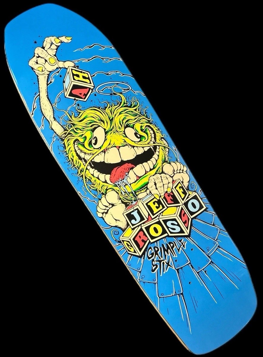 RARE Jeff Grosso Grimple Stix Guest Skateboard Deck 9.25” Anti