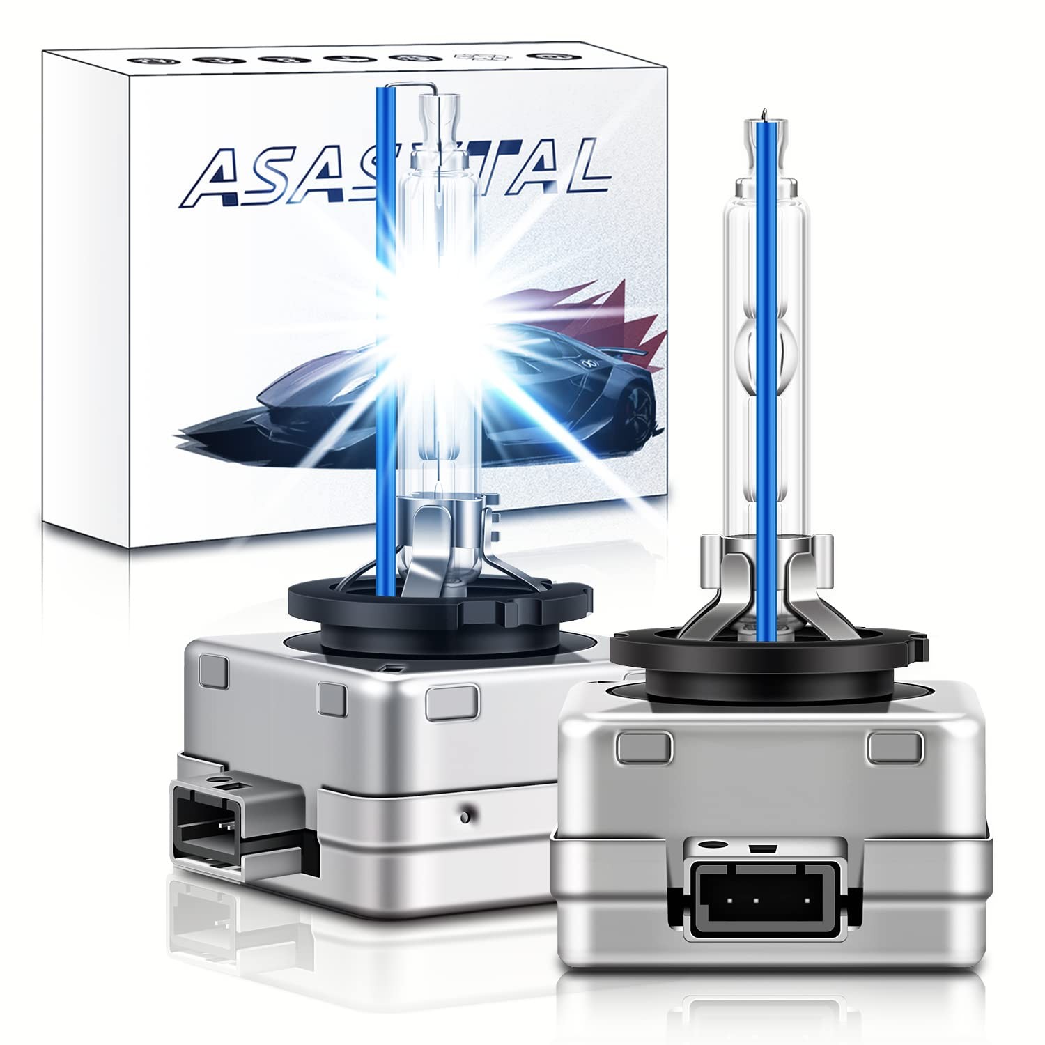 Ampoule D3S HID 8000K pour Conduite Nocturne | Éclairage de Phare Bleu Glacé Sûr