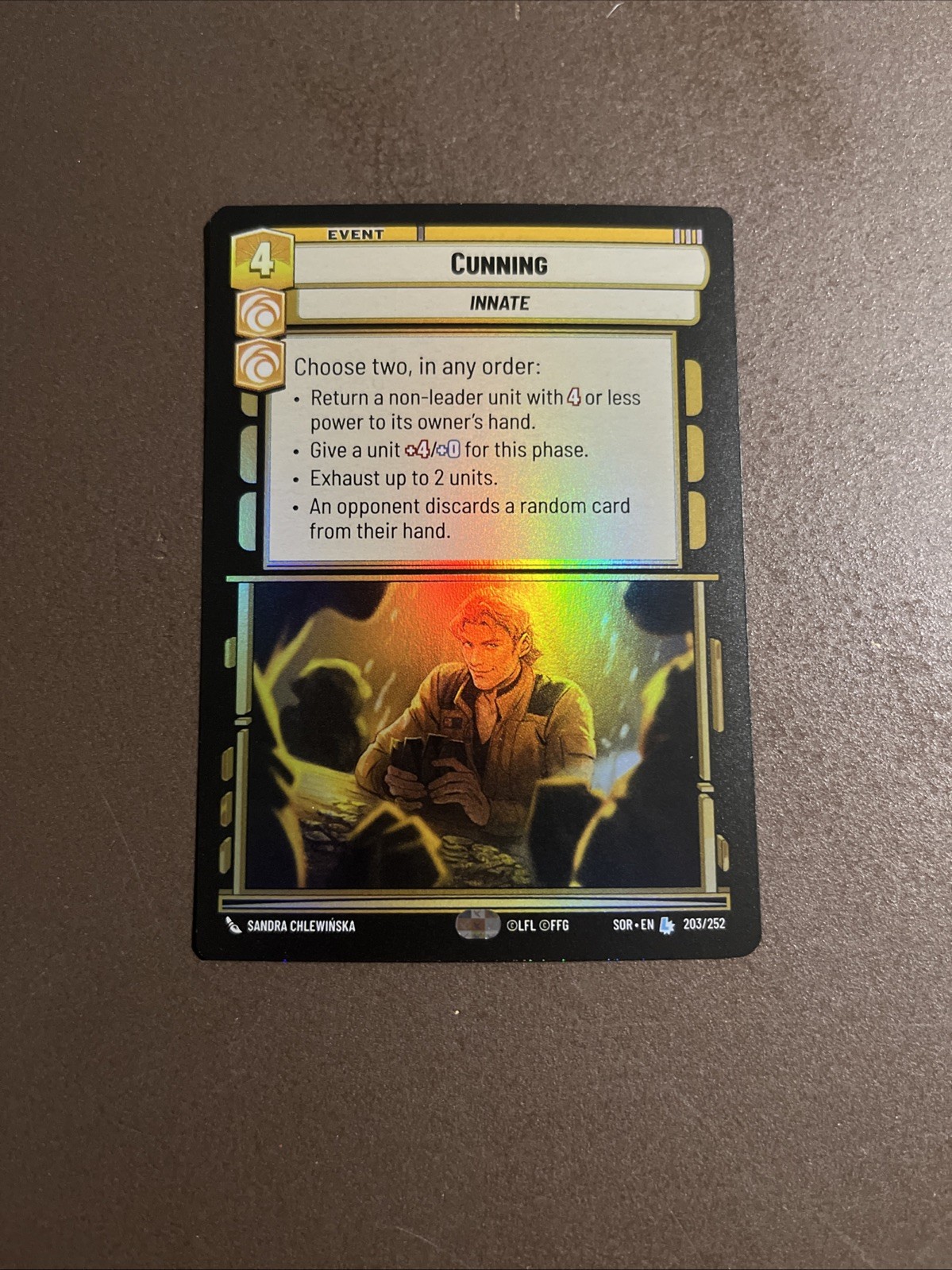 Star Wars Unlimited Cunning Legendary SOR 203 Base Foil