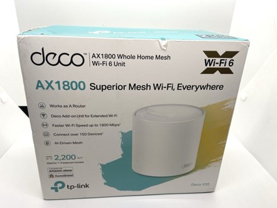 TP-Link Deco AX1800 WiFi 6 Mesh WiFi System(Deco X20) - Covers up to 2200 Sq.Ft