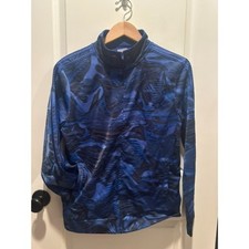 Adidas Camo Tricot Blue/Black Boys Jacket Size XL 18/20 