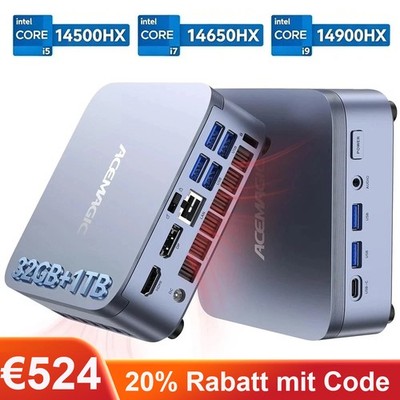 ACEMAGIC M5 4K Mini PC Intel Core i5 14500/i7 14650/i9 14900HX 32GB DDR4 1TB SSD