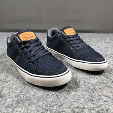 Zapatos Levi's Para Hombre Talla 8.5 Azul Denim Parte Superior Baja Con Cordones Informales Cómodos Tenis