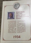 1934-D PEACE SILVER DOLLAR IN AUTHENTICATION COA CARD