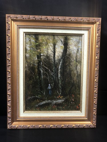 Huile sur panneau - Ecole