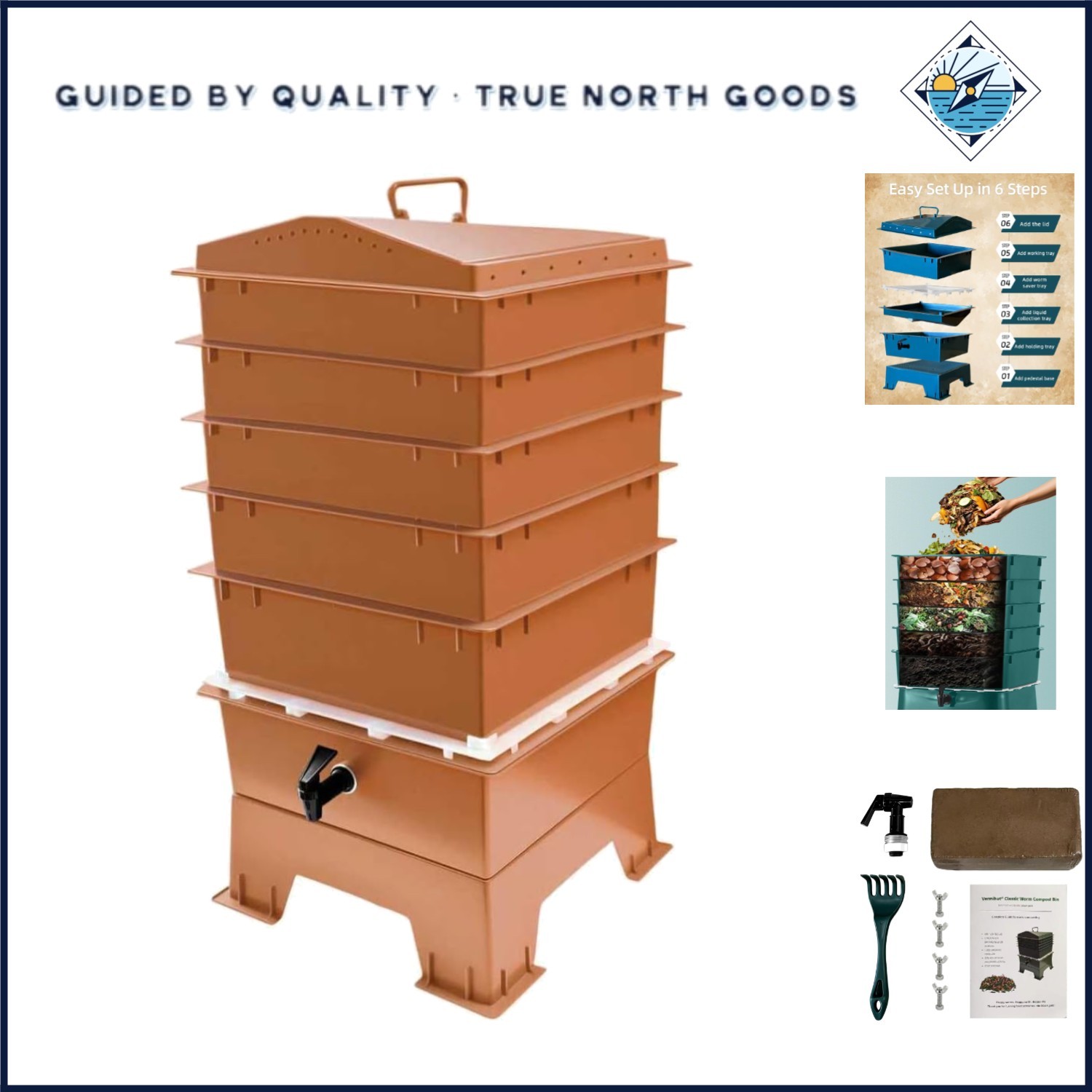 Terracotta Worm Composter with Stackable Design for Maximum Compost Efficiency