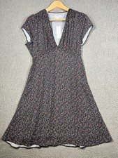 Outerknown Dress Sz Small Juniper Floral Ruffled Skater Waist Cap Sleeve $228