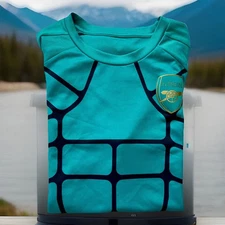 rare Puma Arsenal Football Jersey Blue/black web Men's L officially license