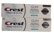 2x Crest Pro Health Deep Clean Gum Detoxify & Restore Toothpaste 4.6 oz Each New