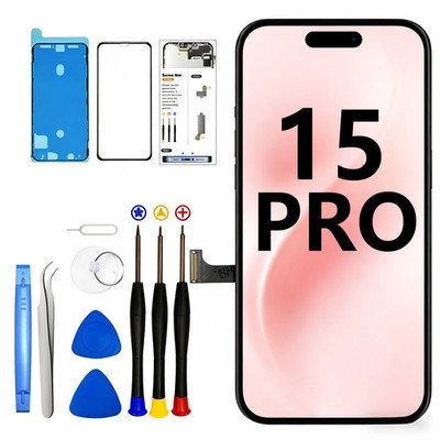 Display für iPhone 15 Pro LCD Bildschirm 3D Touchscreen Front Glas Komplett Set