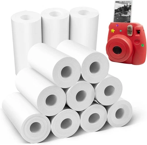 12 Rolls Kids Camera Instant Print, HD Paper Camera, 57 X 25mm Thermal white 