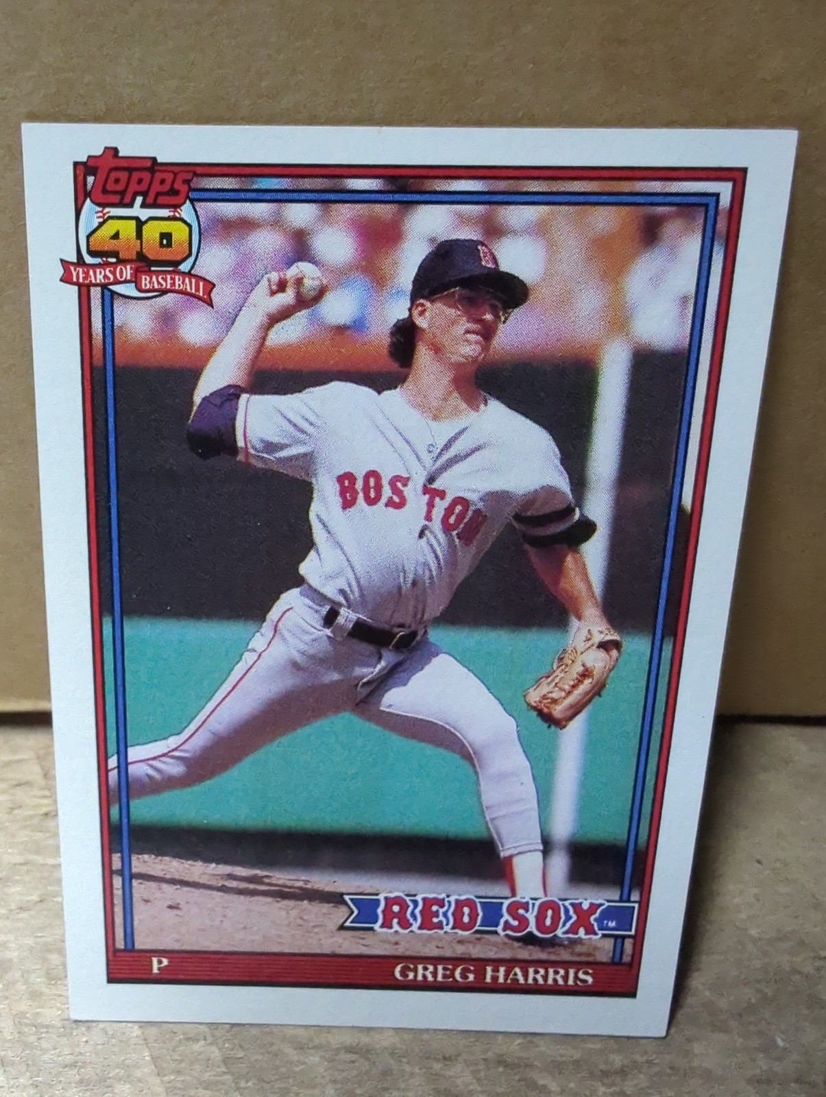 1991 Topps #123b Greg Harris : A* on copyright line