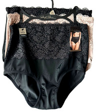 NWT Marilyn Monroe Double Layer Tummy Control Lace 3 Pack Shaping Briefs Size 2X