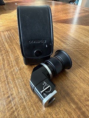 Olympus View Finder OM-SYSTEM Varimagni Right Angle  1.2x 2.5x w/ Leather Case