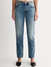 Everlane Womens The 90s Cheeky Jeans Blue Organic Cotton Straight Leg Ankle