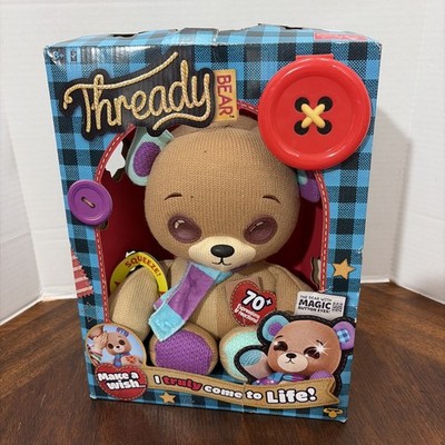 Thready Bear, Interactive 14'' Plush, 70+ Expressions & Reactions, Ages 3+, NEW