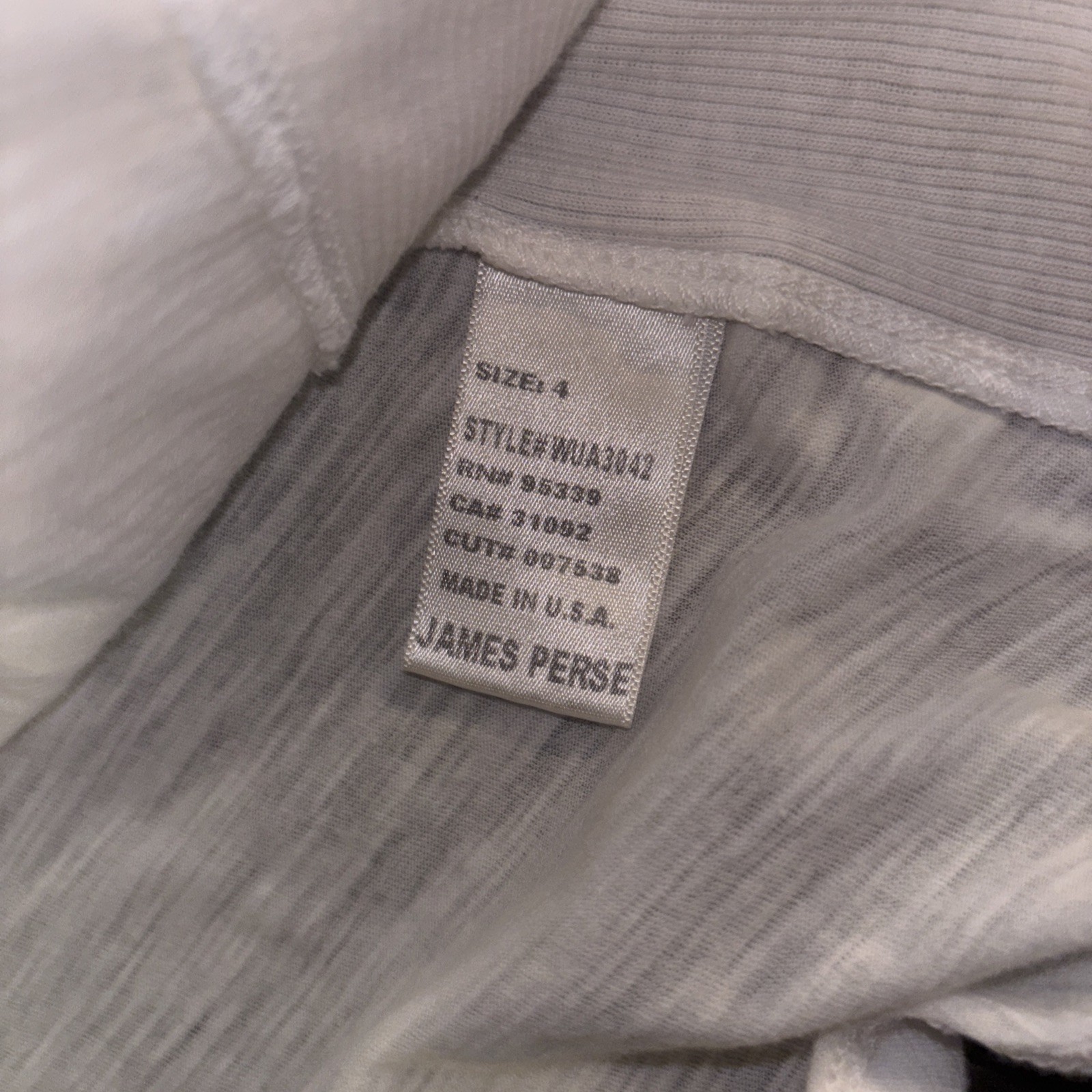 James Perse White Solid Button-Front Slub Side-Pa… - image 4