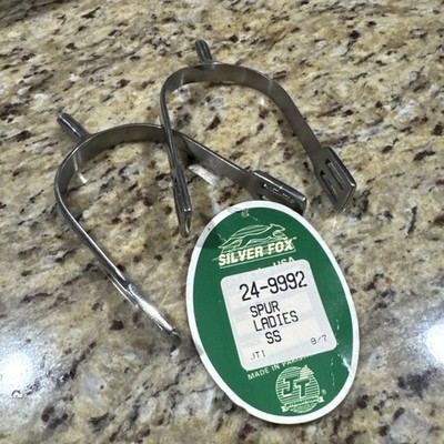 Ladies Silver Fox Spur Set Stainless Steel New With Tag 24-0992 Cpix