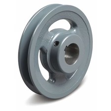 1-1/8 In Fixed Bore 1 Groove V-Belt Pulley 4.75 In Od, Bk50118