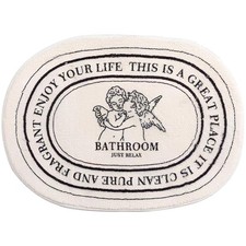 Elegant 20x32 Inch Angel Bath Mat - Plush, Absorbent  Non-Slip for Cozy Decor