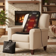 Luxury Back Massager with Heat   10 Motors, 5 Modes,  Timer for Ultimate Rel...