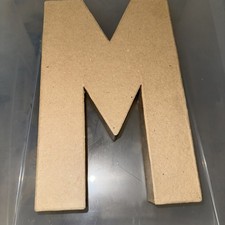 “M” LARGE PAPIER MACHE LETTERS 20.5CM 8 INCH 