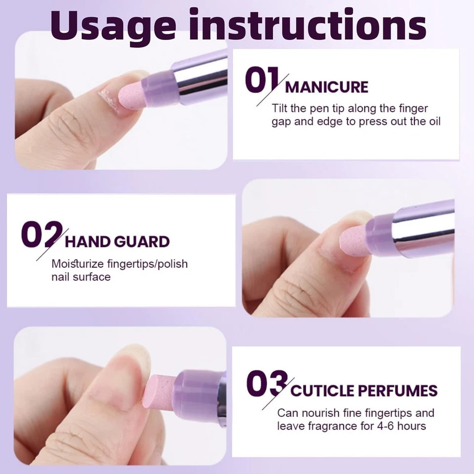 3-in-1 Nail Care Pen, Cuticle Pusher Oil Pen with Ceramic Tip for...  - Image 3 of 4