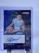 2024-25 Prizm KJ Simpson Blue Shimmer Auto Rookie RC 2/25