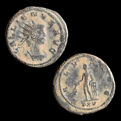 Gallienus AR Antoninianus 258 AD Sol Invictus Ancient Roman Silver Coin