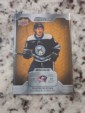 2023-24 UD Engrained Hunter Mckown Oak Rookie /399 Columbus Blue Jackets