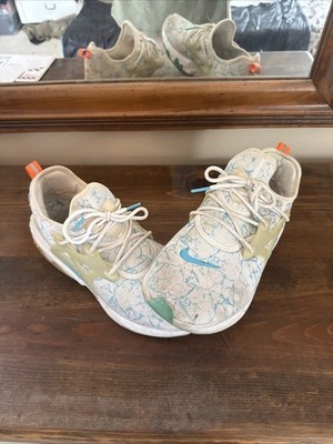 Nike React Presto Acid Wash Women's 7.5 White Blue Orange CN7664 100