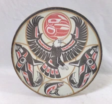 Native American Northwest Coast Haida Clarence A. Wells Drum