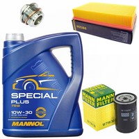 MotoröL Filter Set 10W-30 5 Liter + ÖLablassschraube FüR Audi Coupe 80 100 A6