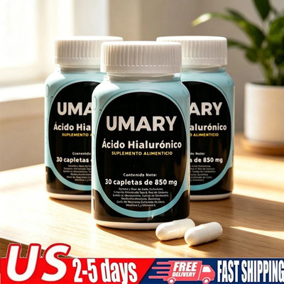 3 Bottles Hyaluronic Acid 30 Capsules 850mg Daily Health Supplement New--