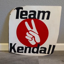 Vintage Kendall Motor Oils Sign Original Rare 15" Vintage 