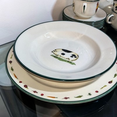 Rustic Dinner & Soup Plates   Farmhouse Style   Sigrid Galeria Home   23 pcs