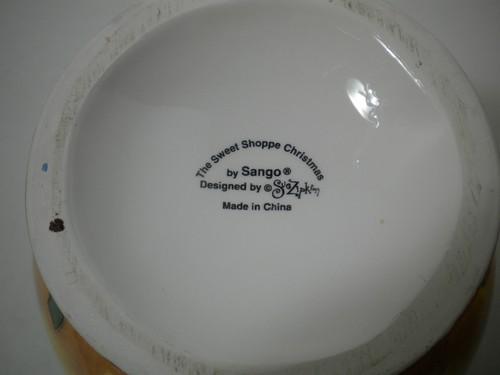 Sue Zipkin SWEET SHOPPE Christmas Footed Candy Mixing Bowl Holiday - Picture 6 of 6