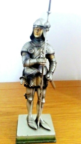 Vintage lighter very rare full colour Knight in armour. circa 1930.
